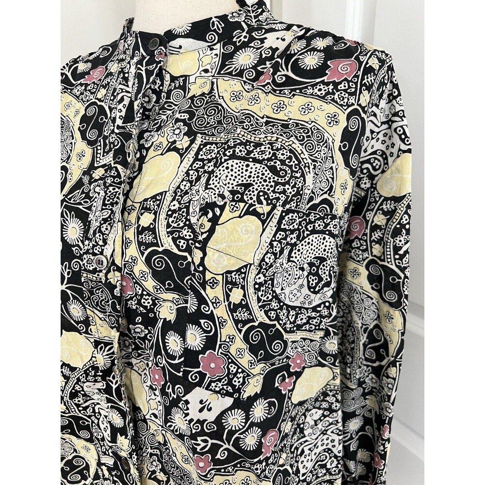 Isabel Marant Etoile Blue Mixed Paisley Print Buttondown Top Size 40/8 EUC - Picture 2 of 9